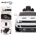 thumbnail image 6 of NEECHIPRO Licensed Dodge Challenger 12V Ride on Car, 3 MPH Electric Car with Remote Control (White), 6 of 7