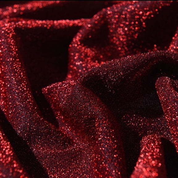 XmhyTop-A Glitter Fabric 1 Piece 100*150cm Shimmery Costume Fabric Soft Gauze Material, Ideal for Dresses Stage Outfits Easy to Cut & Sew, Vibrant Shine for Special Occasions,Dark Red