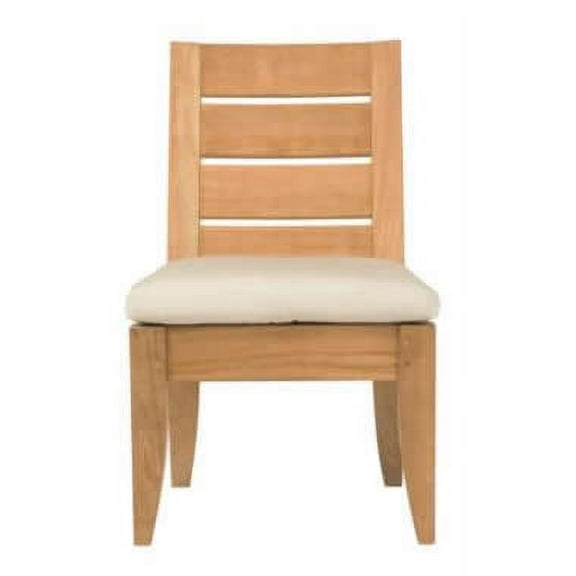 Atnas Armless Solo / Single Dining Chair Outdoor Patio Grade-A Teak Wood WholesaleTeak #WMDCALAT