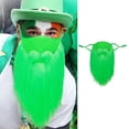 thumbnail image 3 of Accesorio decorativo enano irlandés lavable para el día de San Patricio con Verde Colcomx Cubierta facial de barba larga, 3 of 7