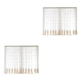 thumbnail image 3 of Inteprter Ventana Cortinas transparentes Estilo simple Cenefa Decoraciones colgantes Sala de estar Estudio Cortinas para interiores Café 1.5 * Café 1.5*1.2 m 2Conjunto, 3 of 6