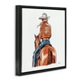 thumbnail image 4 of Stupell Industries Glam Cowgirl Jockey People Painting Black Floater Framed Canvas Art Print Wall Art, 25 x 25, 4 of 10