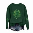 thumbnail image 4 of St Patricks Day Sweatshirt Women Shamrock Print Long Sleeve Shirt Casual Crewneck Sweatshirts Cute Pullover Green Tops for Women Going Out, 4 of 4