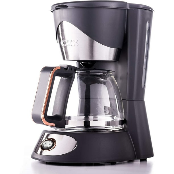 CRUX CRX14634 5-Cup Coffee Maker with Reusable Filter & Pause & Serve Function