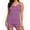 Purple #064, variant on Tummy Control Tankini Swimsuits for Women, Lightweight Gradient Two Piece Bathing Suits, Swim Top with Boyshorts, M