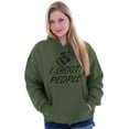 thumbnail image 3 of I Shoot People Camera Photography Pun Unisex Plus Fleece Graphic Hoodie Brisco Brands 3X, 3 of 5