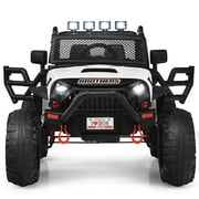 Costway 12V Kids Ride On Truck Car MP3 RC Remote Control w/ LED Lights Music White