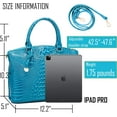 thumbnail image 3 of LHSHID Women Purse Satchel Bag Long Crossbody Classy Tote Bag Top Handle Vegan Leather Ladies Handbags Embossed Pattern, 3 of 7