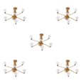 thumbnail image 3 of ZheElen Trendy Chic Miniature Chandelier Ceiling Lamp Model Layout Decor Accessories Golden Warm Light 8.2x4.5cm 5Set, 3 of 6