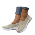 thumbnail image 3 of CAIXAI Walking Shoes for Women Orthopedic Dress Shoes for Women Lightweight Knit Upper Embroidery White Sneakers for Women Walking Anti-Skid Adjustable Upper Mary Jane Flats Hands-Free Barefoot Shoe, 3 of 5