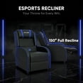 thumbnail image 5 of Homall Massage Gaming Recliner Chair Video Game Chair Racing Sofa Chair PU Leather Living Room Sofa Single Home Theater Seating, Blue., 5 of 8