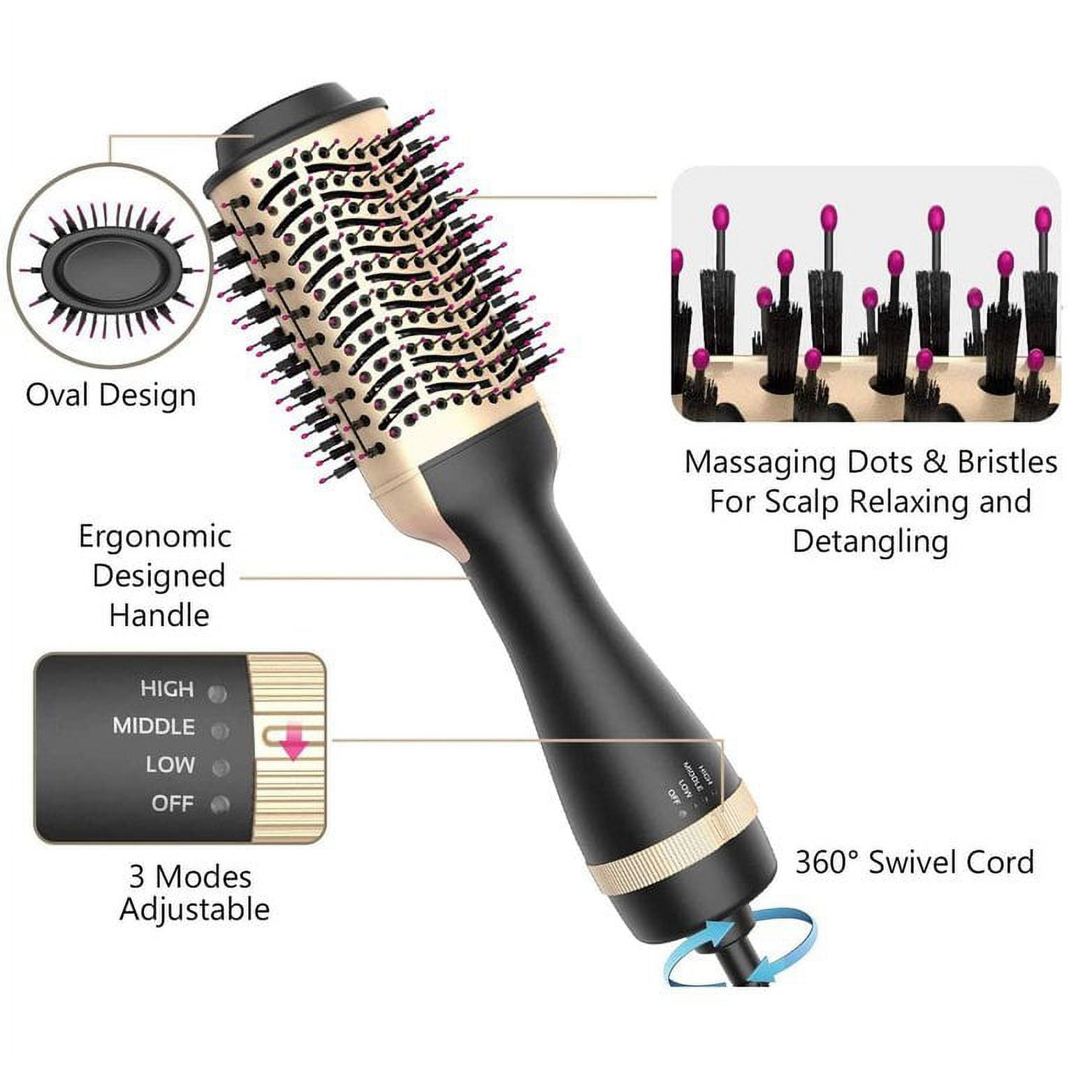 Hair Dryer Brush Hot Air Brush Hair Dryer Styler Volumizer 3 In 1 Brush Blow Dryer Styler For Rotating Straightening Curling