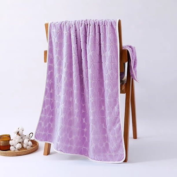 Juego de toallas de baño y toallas de mano de 2 piezas | Diseño de lomo de tortuga de vellón: engrosado, suave, de secado rápido, súper absorbente | Material de terciopelo 35x75cm + 70x140cm |
