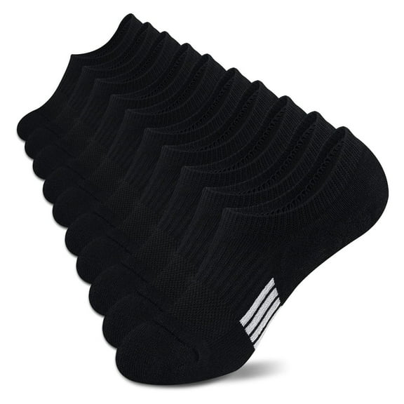 YDDIAN Womens No Show Socks Athletic Ankle Socks Cushioned Running Low Cut 5-8 Pairs Black One Size