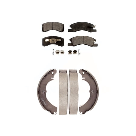 Transit Auto Front Rear Ceramic Brake Pads and Drum Shoes Kit for Car Mitsubishi Mirage G4 KTN-100242