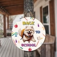 thumbnail image 3 of Back to School Cute Samoyed Round Wood Sign Siberian Sammy Dog Lover Hanging Wall Home Decor - 13010, 3 of 5