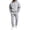 Gray, variant on Delconic Mens Fleece Quarter Zip Hoodie and Sweatpants Set Loose Fit Pullover Hooded Sweatshirt Drawstring Jogger Pants Black L