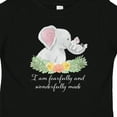 thumbnail image 4 of Inktastic I Am Fearfully and Wonderfully Made Elephants and Flowers Boys or Girls Baby T-Shirt, 4 of 5