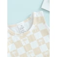 thumbnail image 4 of Infant Boys Summer Shorts Sets, Tropical Tree Checkerboard Print Tank Tops and Drawstring Shorts, 4 of 8
