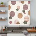 thumbnail image 4 of Abstract Geometric Sheer Curtains 63 Inches Long, Farmhouse Vintage Polka Dot Red Brown Light Filering Curtains, Breathable Simi Curtain Privacy Drapes for Living Room Bedroom Window Treatment, 4 of 9