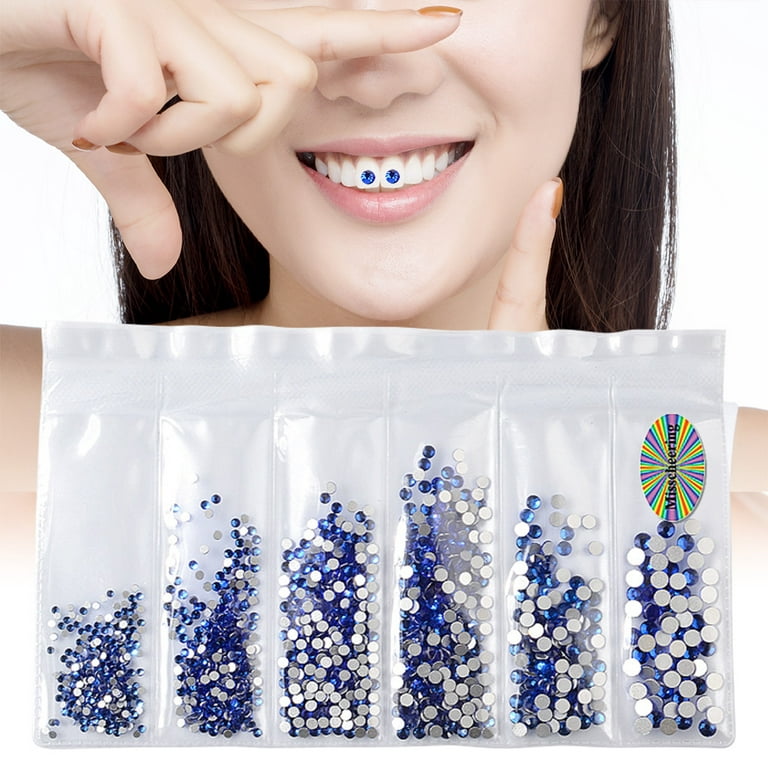  25 Pieces Tooth Gem Kit Tooth Jewelry Kit Fashionable Removable  Tooth Ornaments Artificial Crystal Tooth Ornaments for Reflective Teeth  Ornament (Round Style, White) : Health & Household