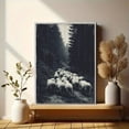 thumbnail image 6 of Qisvanset Sheep Forest Path Canvas Wall Art 15.75x11.81 Inches, 6 of 8