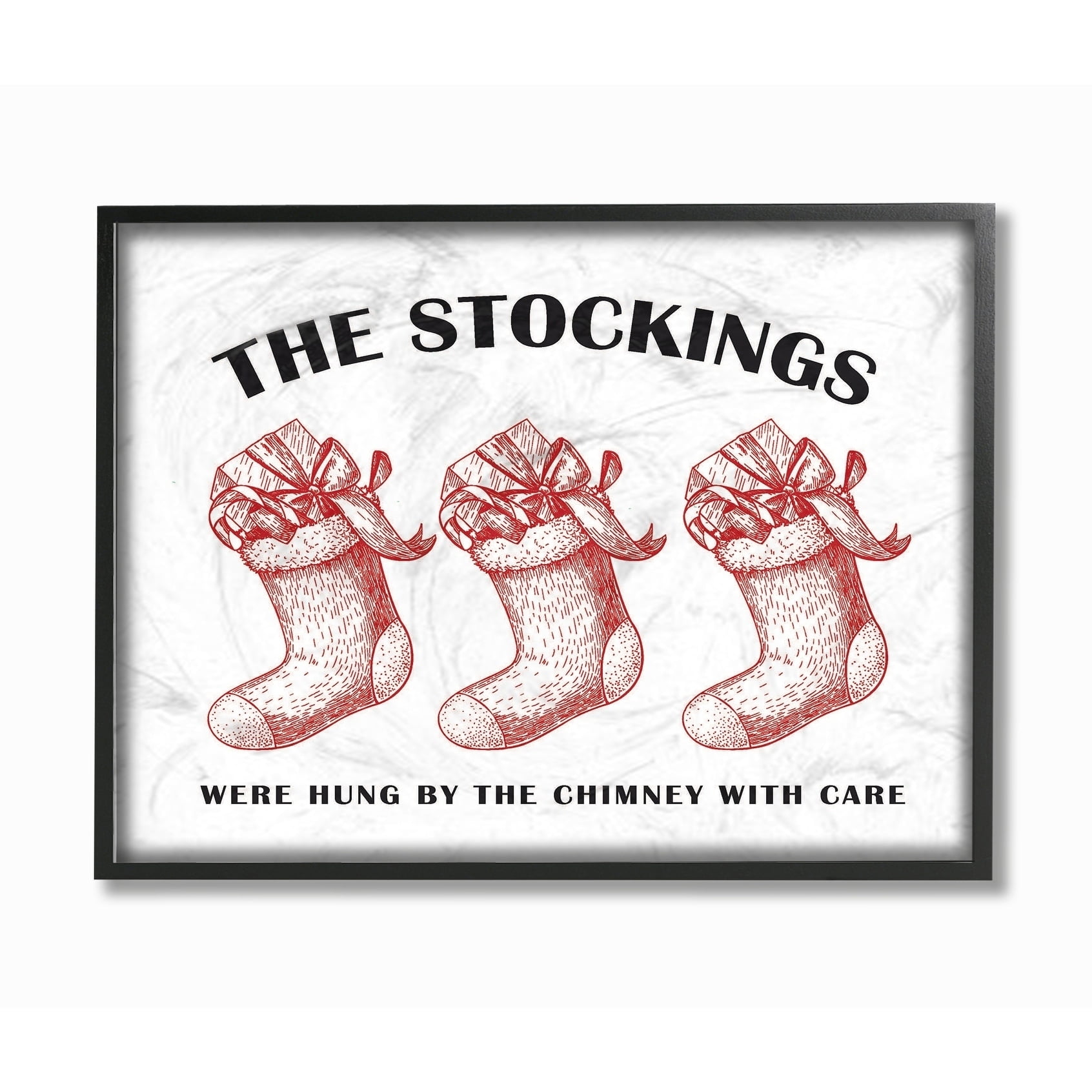 Stupell Christmas Stockings Vintage Icons Framed Giclee Texture Art 11 x 14
