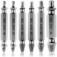 thumbnail image 2 of Kit de extractor de tornillos de acero de alta velocidad HSS 4341, acero inoxidable para tornillos pelados y herramientas de broca, fácil extracción de herrajes oxidados y rotos, juego de extractor, 2 of 6
