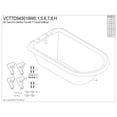 thumbnail image 3 of Aqua Eden VCT7D543019W5 54" Cast Iron Classic Flat-Rim Roll Top Clawfoot Tub (7" Faucet Drillings), White/Oil Rubbed Bronze, 3 of 5