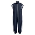 thumbnail image 5 of Jumpsuits for Women Workwear Romper Stripe Zipper Casual Stand Collar Short Sleeve Wide Leg Jumpsuit Loose Elastic Cuffed Jogger One Piece Jumpsuit, 5 of 6