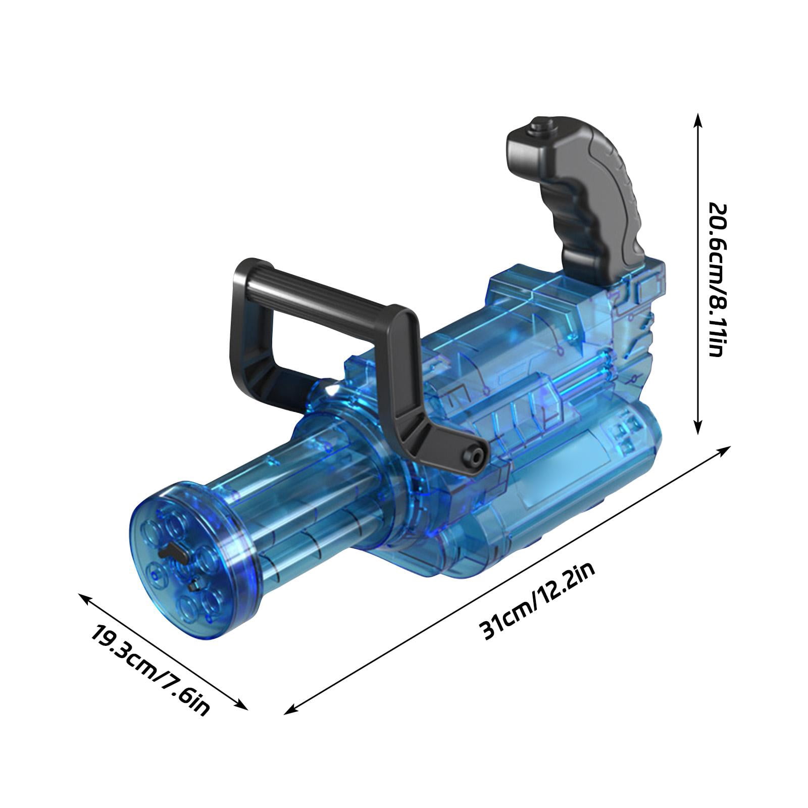 Water Gun Automatic, Water Blasters for Student, Toys Guns for Student, Blue Transparent 11X4 In, Rechargeable Pack 1 Pc, Outdoor Water Play, Outdoor Summer Toys for Student,