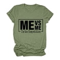 thumbnail image 1 of B91xZ Hauts pour Femmes Grande Taille Basique Col Rond Manches Courtes T-Shirt Tee, Vert L, 1 of 4