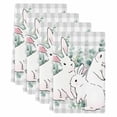 thumbnail image 2 of Easter Bunny Kitchen Towels Set of 4, Eucalyptus Leaves Rabbits Country Grey Plaid Absorbent Dish Towels for Kitchen, Microfiber Hand Towel, Quick Drying Tea Towel for Cleaning Decorative Dishcloths, 2 of 7