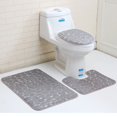 thumbnail image 4 of Juego de 3 alfombrillas de baño antideslizantes con soporte, de espuma viscoelástica transpirable, cómodas, suaves y absorbentes de agua, alfombrillas de baño antideslizantes (juego de 3, color gris), 4 of 4