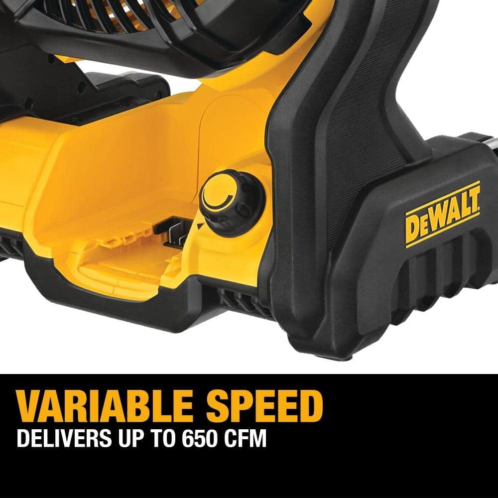 DEWALT 20V MAX Jobsite Cordless Fan DCE512B - Portable, Bare Tool Only