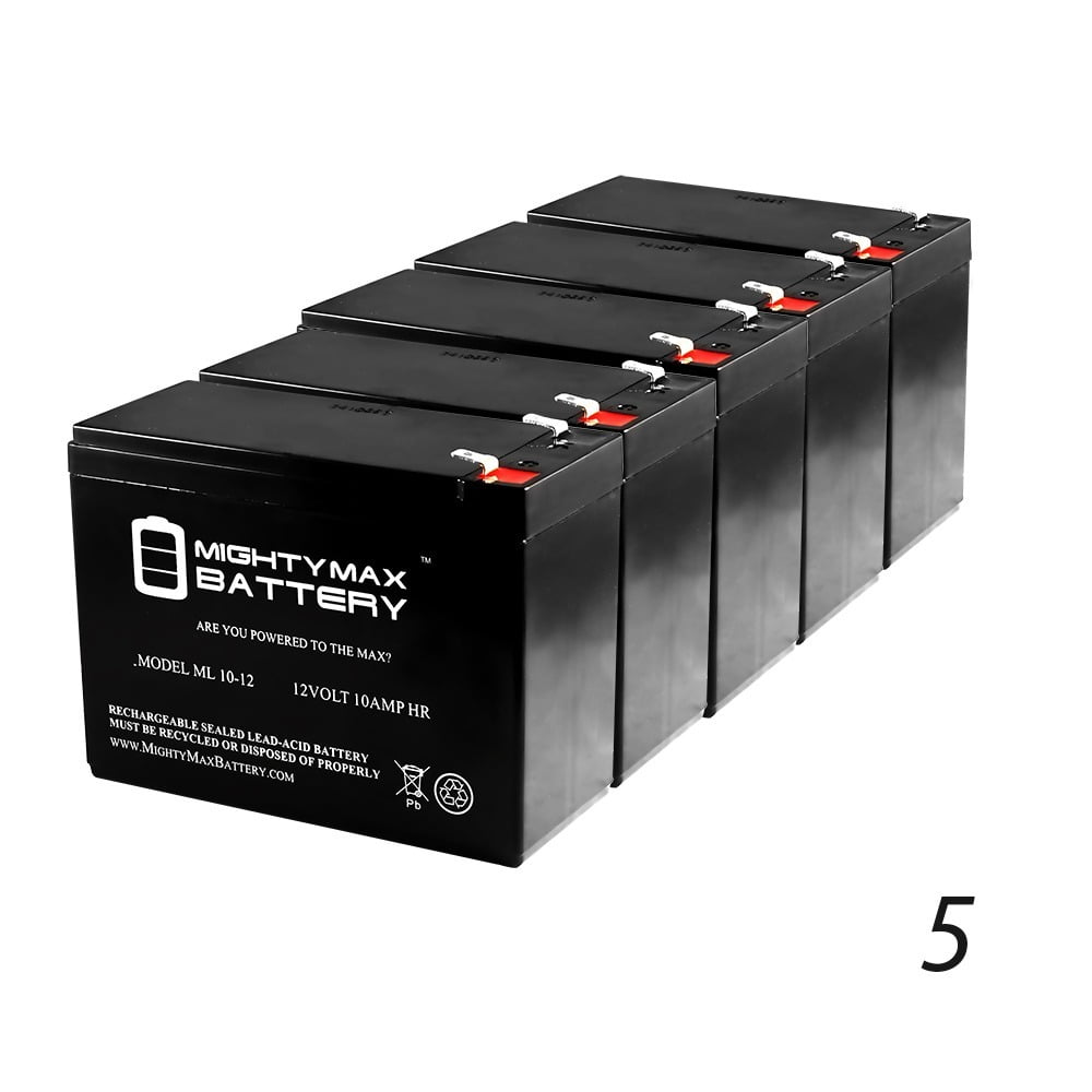 12V 10AH Battery Replacement for Emerson AU1000, AU1000RE 5 Pack