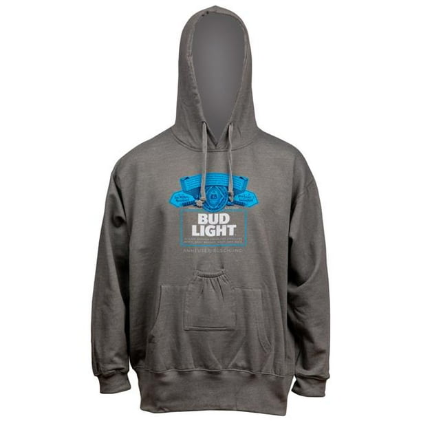 Bud light hoodie sales with beer pouch