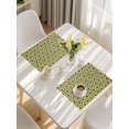 thumbnail image 5 of Turquoise Sunflowers Fall Placemats Set of 12, Thanksgiving Botanical Floral Placemats for Dining Table, Place Mats for Kitchen Tabletop, Waterproof Wipeable Dining Table Mats Set, 5 of 9