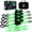 Green, variant on Retractable Ratchet Straps(4 Pack) - 1in x 10ft Self Retracting Ratchet Straps with Soft Loops, 1,800 lbs Break Strength Retractable Tie Down Straps, Easy Retract for Motorcyle, Cargo, Truck, Trailer