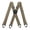 Khaki, variant on 4 Clip Heavy Duty Suspenders for Pants, Adjustable Elastic Woven Braces with Metal Snap Hooks, Multi Colors Available for Casual & Business Daily Wear