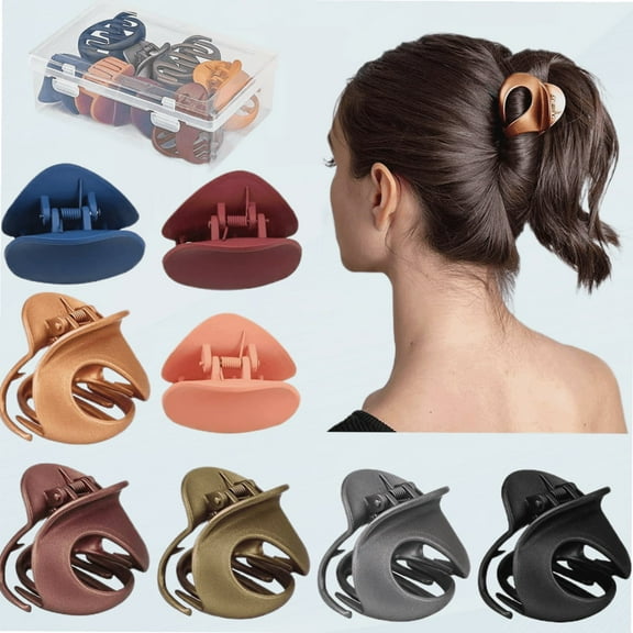 8 Packs Hair Claw Clips Large and Medium Size Hair Clip for Women Girls Thin/Thick Hair Matte Octopus Hair Jaw Clips Nonslip Claw Clips Mothers Day Gifts