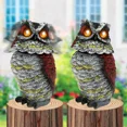 thumbnail image 5 of ​Solar Owl Decoy – Realistic Rotating Head & Glowing Eyes, Bird & Pest Deterrent For Garden, Yard, Or Patio (1/2PCS, Weatherproof Resin, 8.66” Tall)​, 5 of 6