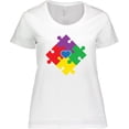 thumbnail image 3 of Inktastic Autism Awareness Month Puzzle Women's Plus Size T-Shirt, 3 of 5