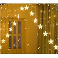 thumbnail image 4 of Twinkle Star flipped V-Shaped Curtain Lights 138 LED fairy lights Star Curtain String Lights, Window Curtain Lights 8 Flashing Modes Wedding Party, Home, Office Business Decorations (WW) ~8ft wide, 4 of 5