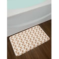 thumbnail image 2 of Ocean Bath Mat, Seahorses Pattern in Watercolor Style Like Aquarium Marine Lifestyle, Plush Bathroom Decor Mat with Non Slip Backing, 29.5" X 17.5", Redwood Peach and White, by Ambesonne, 2 of 2