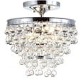 thumbnail image 6 of JONATHAN Y Toronto 13" Metal/Crystal LED Flush Mount, Chrome, JYL9029B, 6 of 8