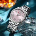 thumbnail image 4 of Curren Luxury Quartz Women's Bracelet Watch Silver Charming Rhinestone Dial With Stainless Steel Band Luminous Hands - Quartz Wristwatches, 4 of 6