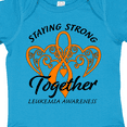 thumbnail image 4 of Inktastic Leukemia Awareness Staying Strong Together and Orange Ribbon Boys or Girls Baby Bodysuit, 4 of 5