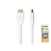 Monoprice Certified Premium High Speed HDMI Cable, 4K@60Hz, HDR, 18Gbps, 28AWG, YUV 4:4:4, 25ft, White