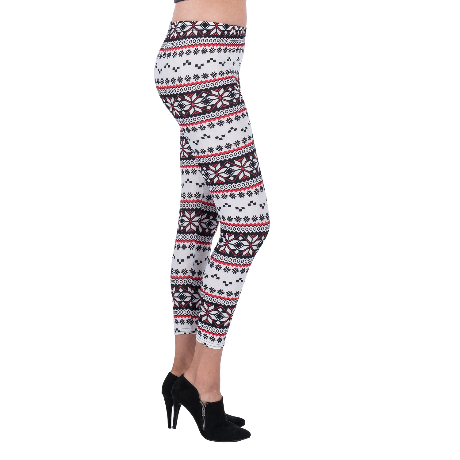 Women's Mid-Waist Full Length Stretchy Active Leggings For Workouts and Yoga